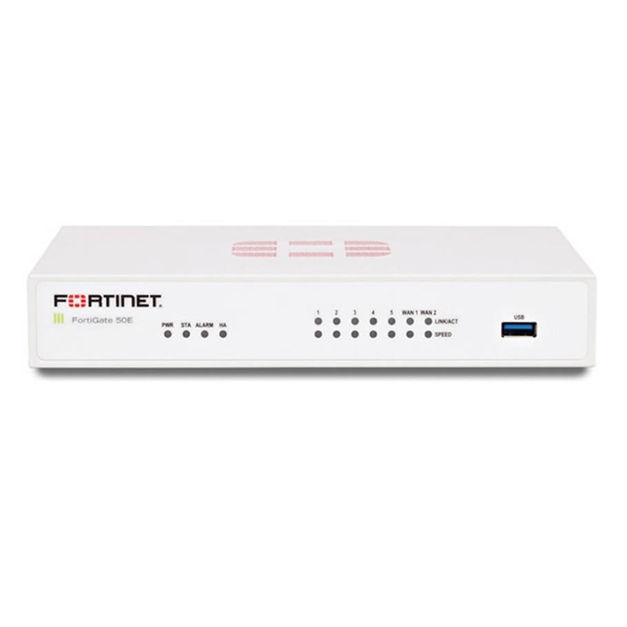 7 x GE RJ45 ports (Including 2 x WAN port, 5 x Switch ports) Firewall FORTINET FG-50E